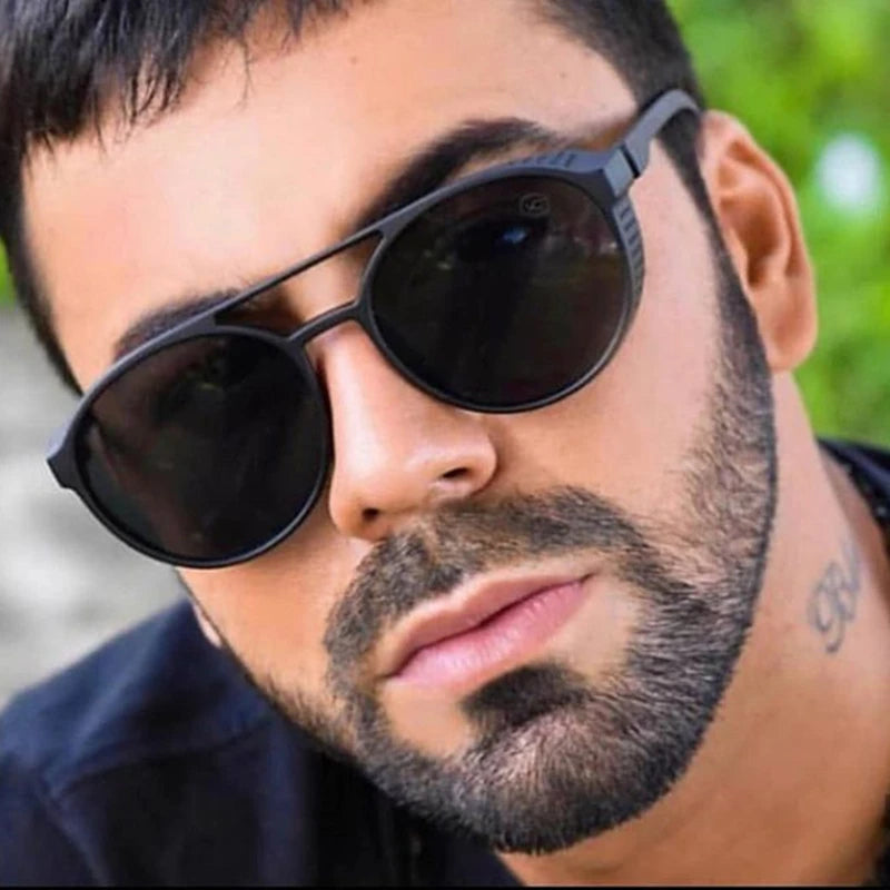 1/2PCS Classic Gothic Steampunk Sunglasses Men Women Brand Designer Shades Retro Round Driving Sun Glasses UV400