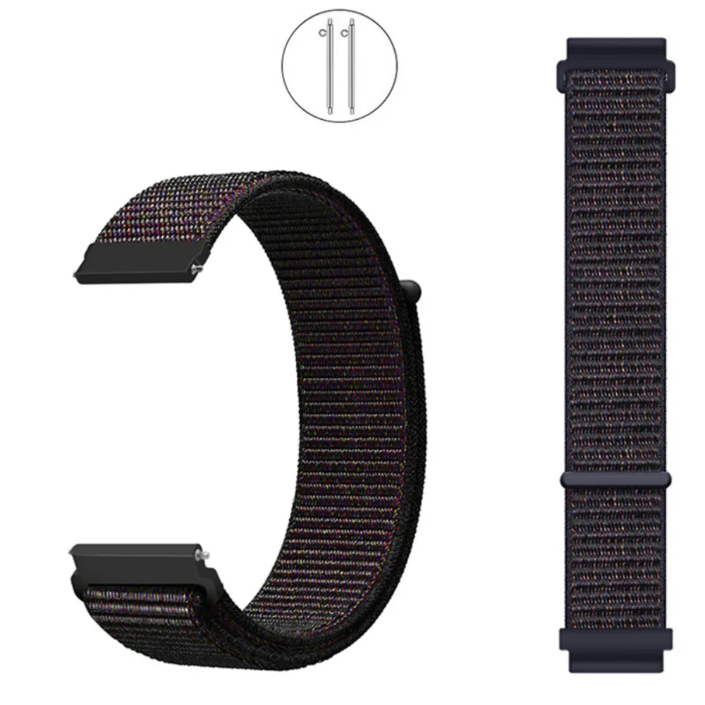 20mm 22mm Nylon Loop Strap for Amazfit GTR 47mm/GTR4 3 Pro/GTS 4 mini/3 Bracelet for Amazfit Balance 3 2/bip 5 6 Max/Stratos 2 3