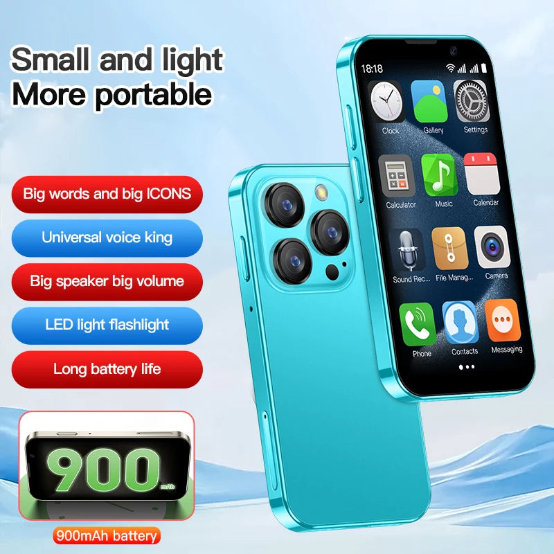SOYES XS18 Pro Mini Smart Phone Android 8.1 Face ID 2GB RAM 16GB ROM Facial Recognition 3.0" Screen Dual SIM 3G Small Phone