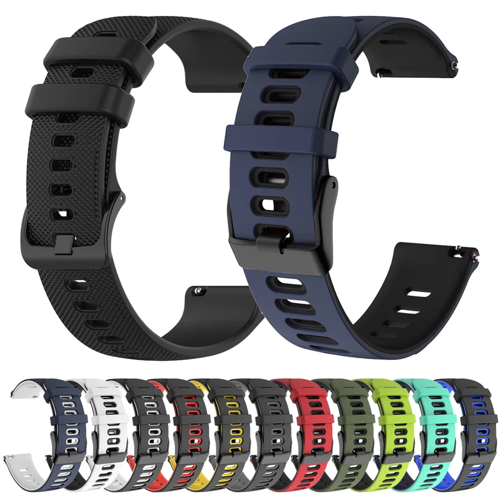 20mm 22mm Silicone Strap For Garmin Venu 3 Band Forerunner 265 255 245 165 Music Vivoactive 4 Bracelet For Garmin Venu Sq 2 Plus