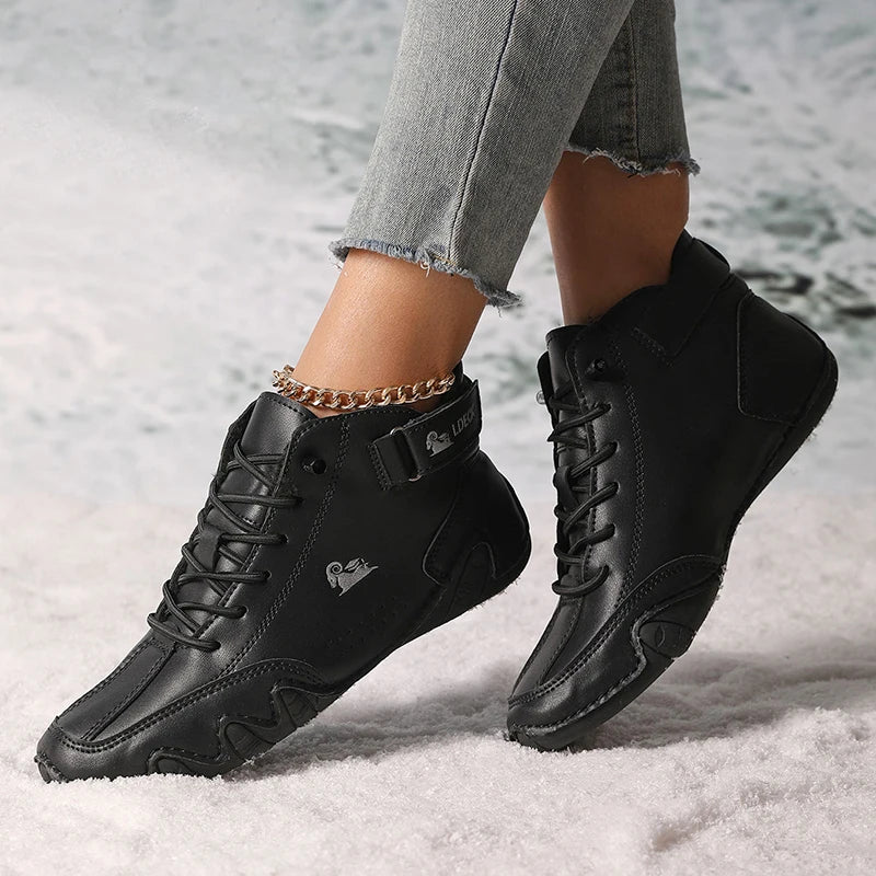 Women's High Top Sneakers Outdoor Casual Walking Boots for Autumn Free Shipping Ankle Boots Fashion Anti Slip Hiking Shoes Woman