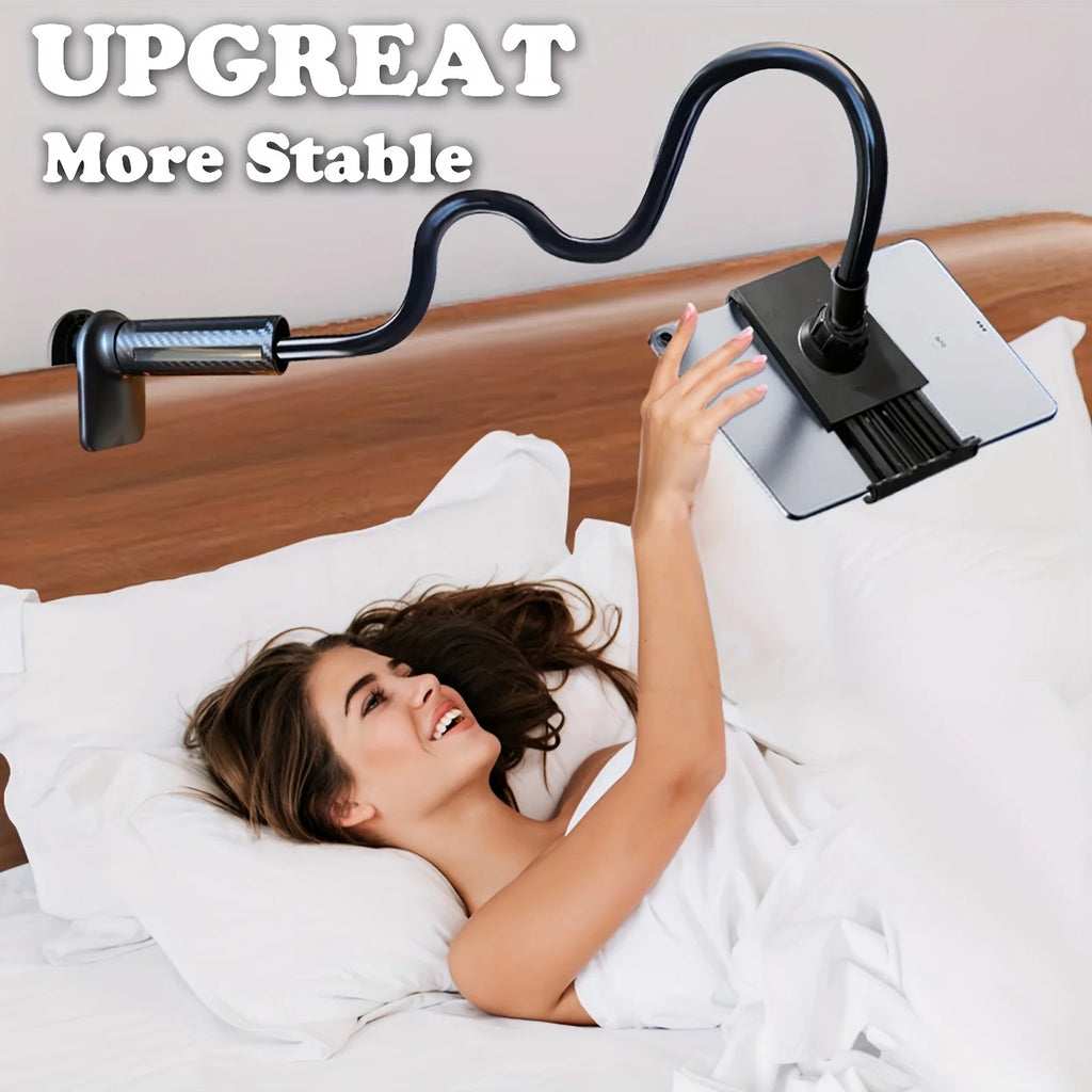 360 Degree Rotating Tablet Phone Holder Spiral Base, Suitable for Beds, Headboards, Desks, Long Arm Phone Tablet Holder