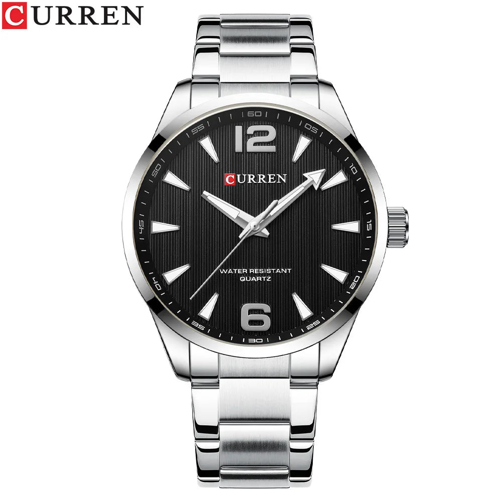 CURREN 8434 Fashion Brand Men's Watch Waterproof Night Light Elegant Business Stainless Steel Strap Mens Gift Watch reloj hombre