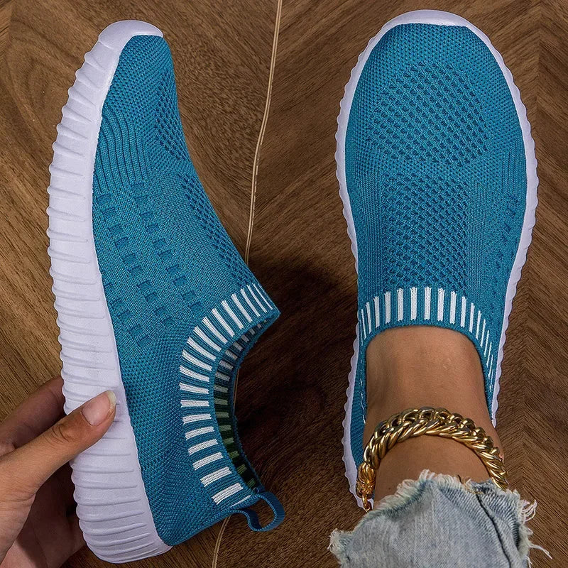 Shoes for Women Casual Flats Shoes Fashion Breathable Walking Mesh Flat Shoes Sneakers Women Gym Tenis Shoes Female Footwear