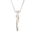 MaiLun 1pc 77mm Stress Anxiety Relief Necklace Length Stainless Steel Meditation Necklace Quit Smoking Anxiety Relief Necklace