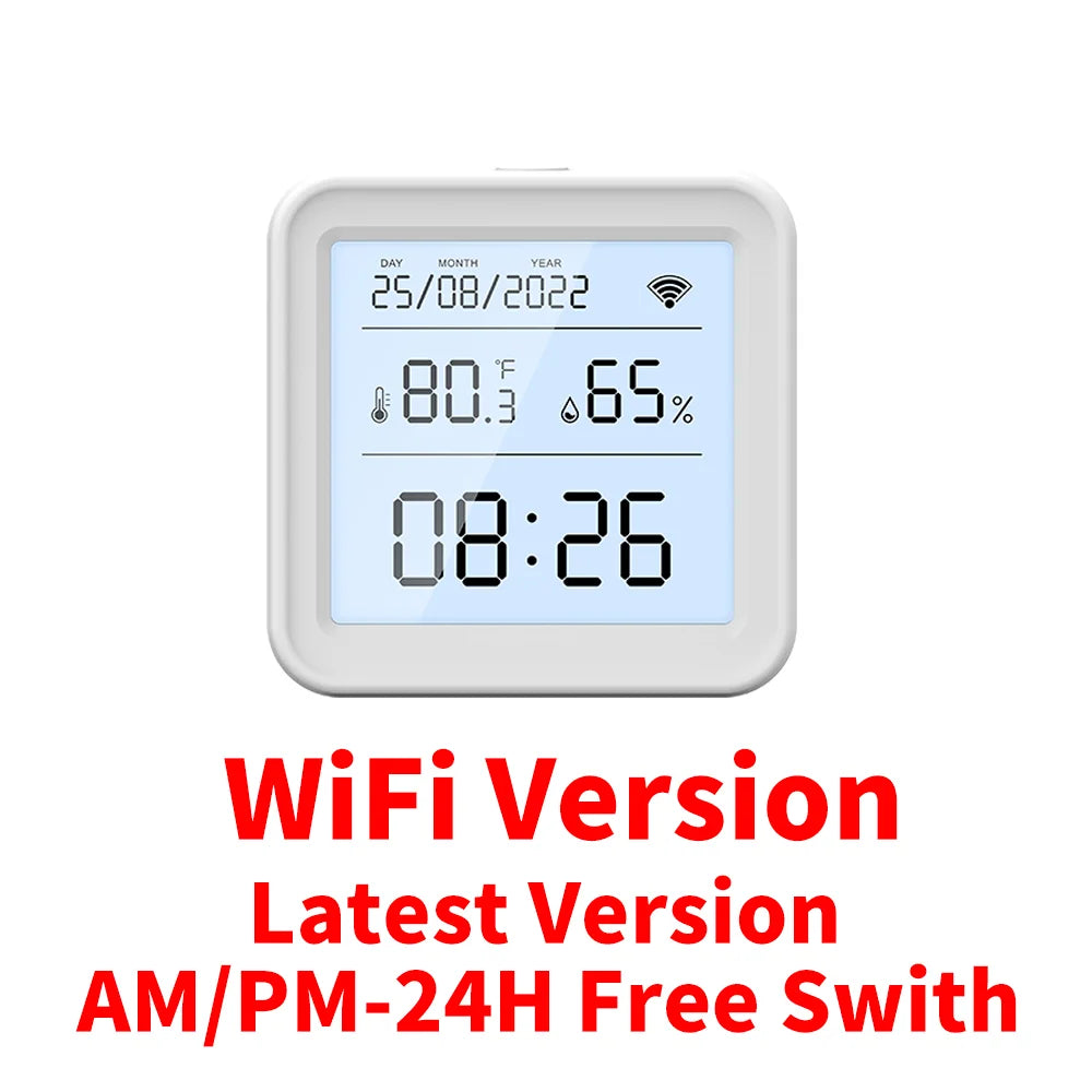 Tuya WIFI Smart Temperature Humidity Sensor Hygrometer Thermometer Backlight Smart Life Support Alexa Google Assistant