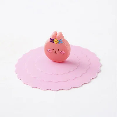 6 Colors 10cm Reusable Silicone Cup Cover Cute Seal Suction Cup Cover Dustproof Leakproof Tea Coffee Lids Cap Cup Accessories
