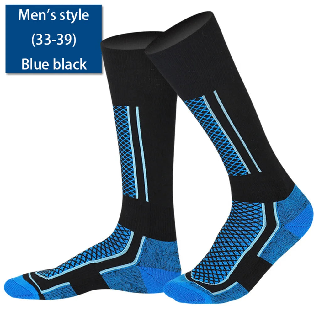 2pcs Winter Warm Thickened Ski Socks Hiking Stockings for Women Men Children Anti-cold Skiing Socks Sportswear