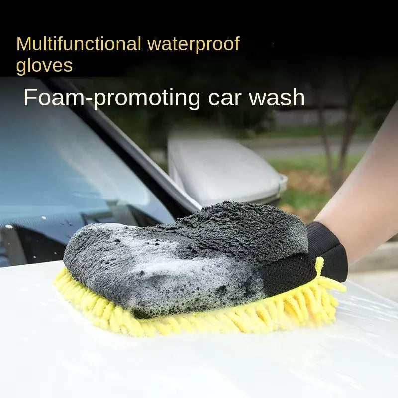 Soft Anti-scratch Car Wash Glove Coral Mitt Multifunction Thick Cleaning Wax Detailing Brush for Car