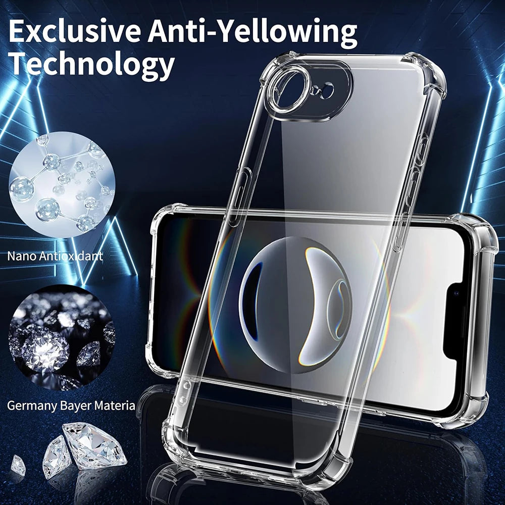 Shockproof Transparent  Soft Case For iPhone 17e 16e 17 16 e Clear Ultra Thin Silicone Back Cover For iPhone17e iPhone16e Shell