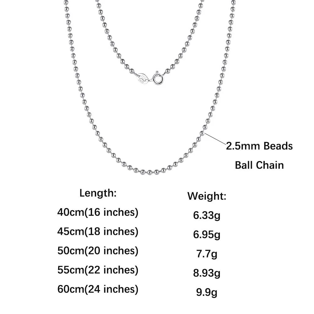 ORSA JEWELS 925 Sterling Silver Chain Necklaces Fashion Party for Men Women DIY Jewelry Simple High Quality 16-24 Inch Wholesale