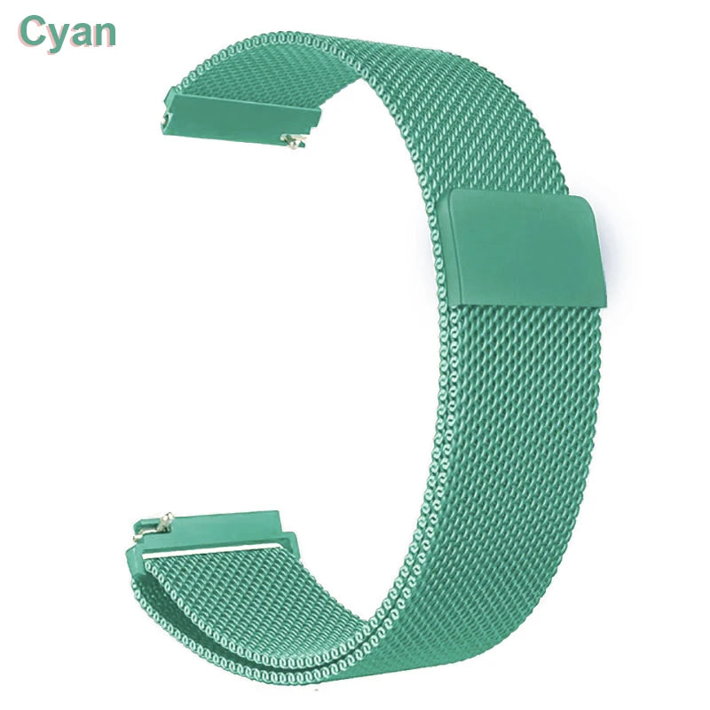 18mm 20mm 22mm Metal Strap For Garmin Vivoactive 3 4 4s 5 6 Band Watch Venu 2 2s 3s SQ Forerunner 645 Bracelet Milanese Loop