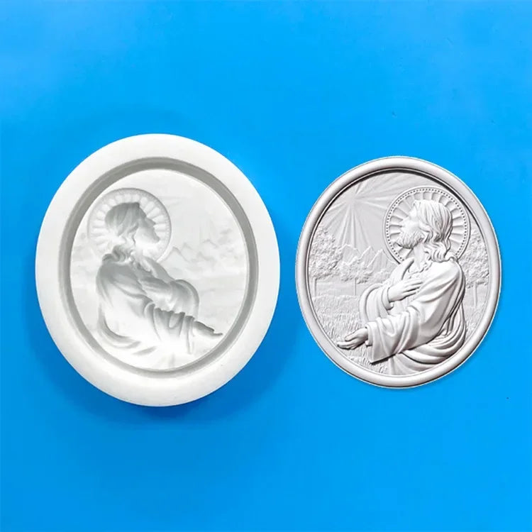 Angel Relief Pendant Silicone Mold Greek Wax Goddess Retro Cake Decoration Accessories Fondant Cake Mold Plaster Resin Molds