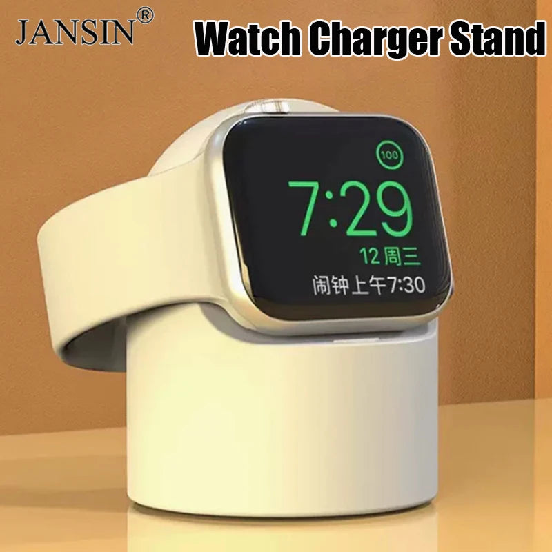 Charger Stand For Apple Watch Series 9 8 7 6 Ultra 2 Silicone Desktop Charging Bracket Dock Station iWatch Charging Cable Holder