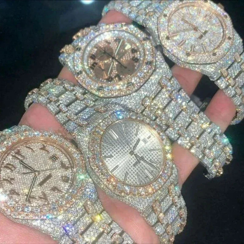 Luxury Fashion Rhinestone Watch for Women Gifts Sparkling Quartz Timepiece with Stainless Steel Strap Wristwatch for Lover