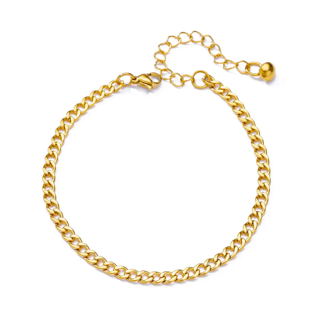 Colorful Boho Drops Anklets For Women Gold Color Stainless Steel Geometric Anklet Luxury Wedding Aesthetic Summer Jewelry Gift