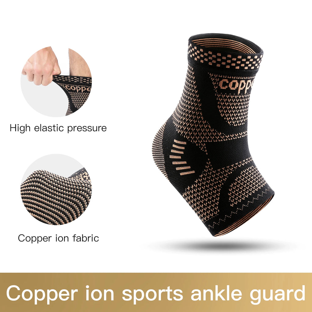 Copper Ankle Brace,Infused Ankle Support Compression Sleeve for Men Women,for Foot Pain,Sprained Ankle,Recovery,sports