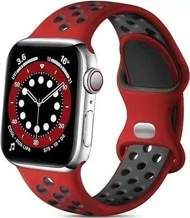 Original Silicone Strap For Apple Watch Band 49mm 44mm 45mm 40mm 42mm Breathable Correa for iWatch Series10 9 8 SE 7 6 Ultra
