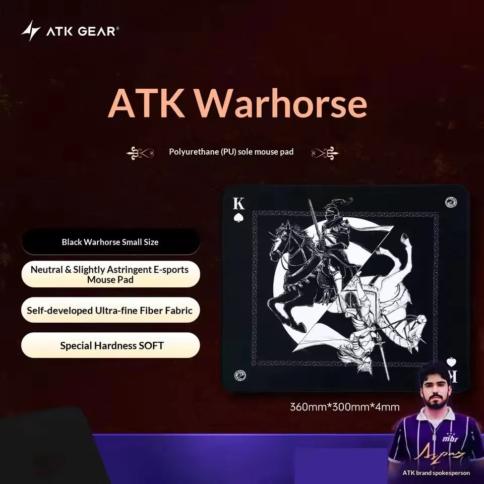 ATK Warhorse Esports Mouse Pad Original Illustration Ultra Fine Fiber Cloth 490x420mm Large Size For FPS Valorant Delta Force Ga