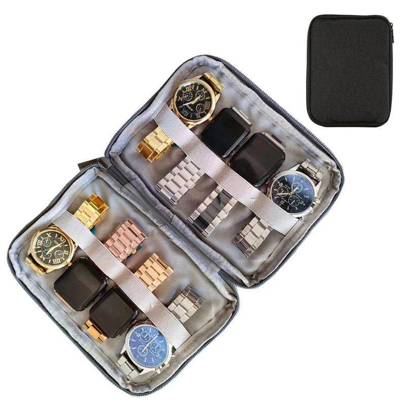Waterproof Portable Box watch Holder Organizer Storage for Men Women smart watch boxes for Apple watch strap storage box watches