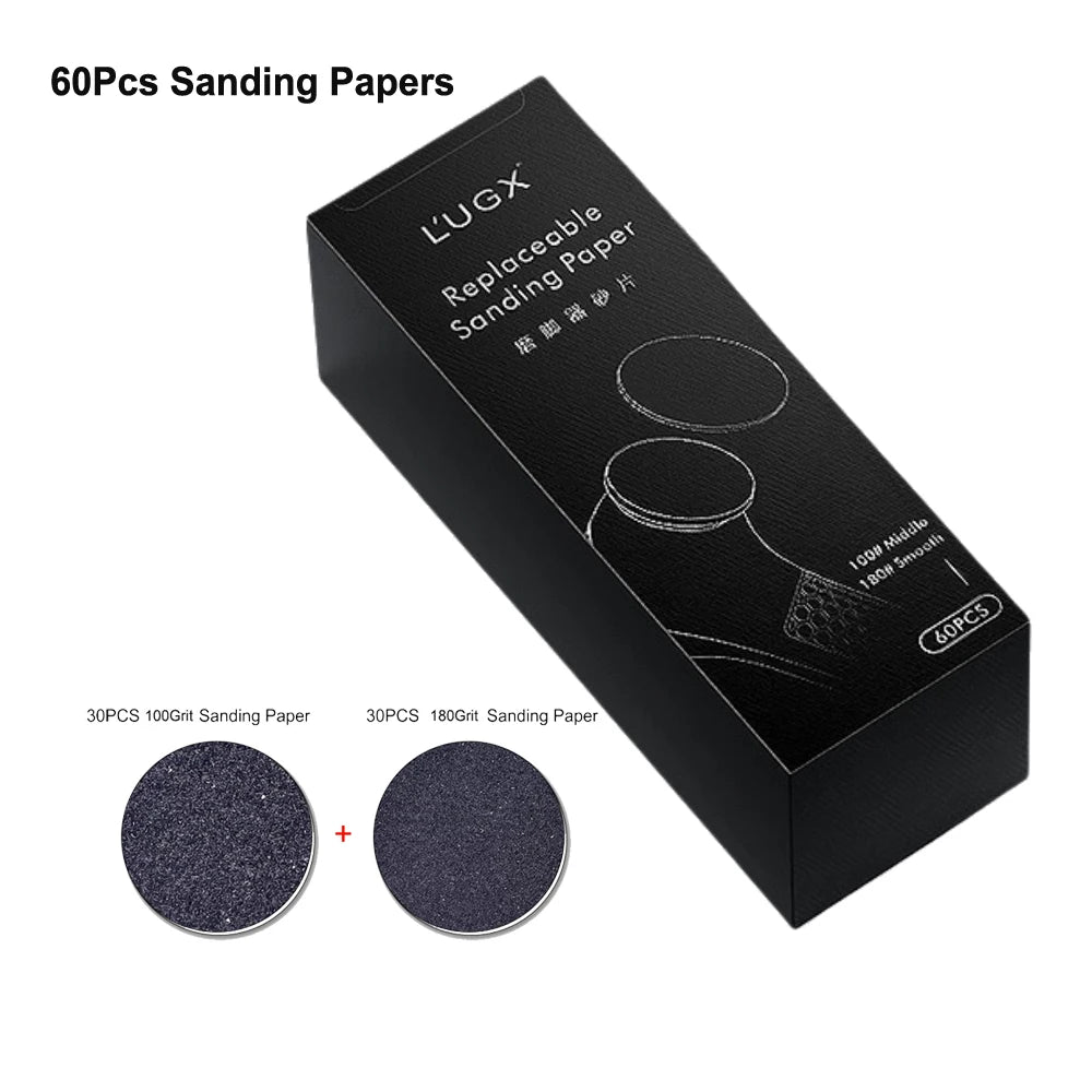 Electric Foot Callus Remover Adjustable Speed 115° Angled Design 8N.cm High Torque Foot Care Machine with Replaceable Sandpaper