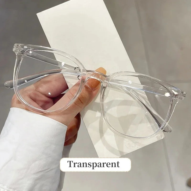 Retro Square Glasses Ultra-light Transparent Frame Eyewear Anti-blue Light Flat Glasses Korean Popular Decoration Eyeglasses
