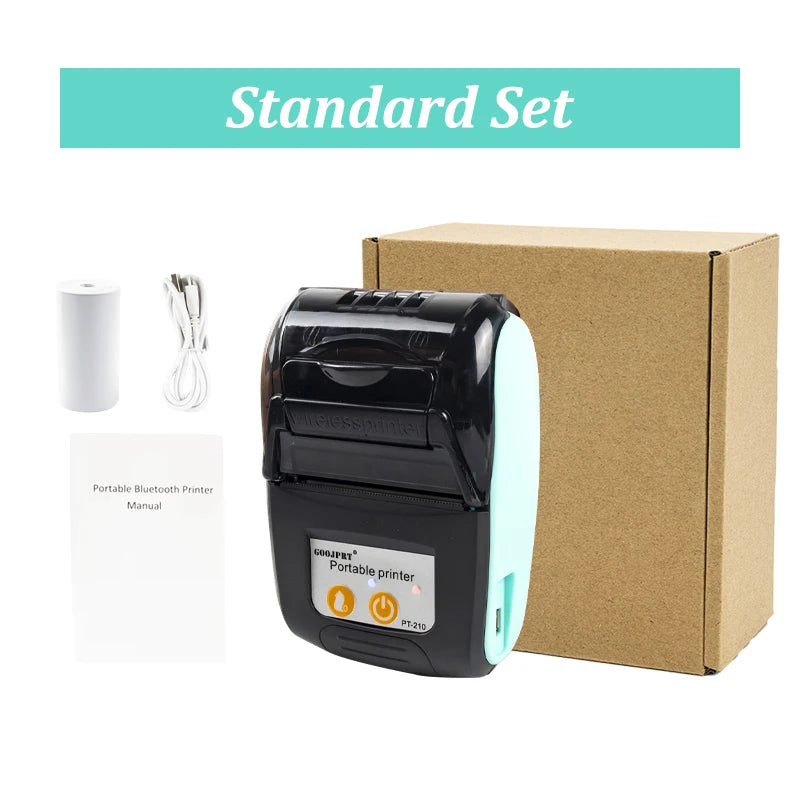 GOOJPRT 58mm Mini Thermal Receipt Printer Portable Inkless Bluetooth Ticket Bill POS Printer For Business Printing Wholesale
