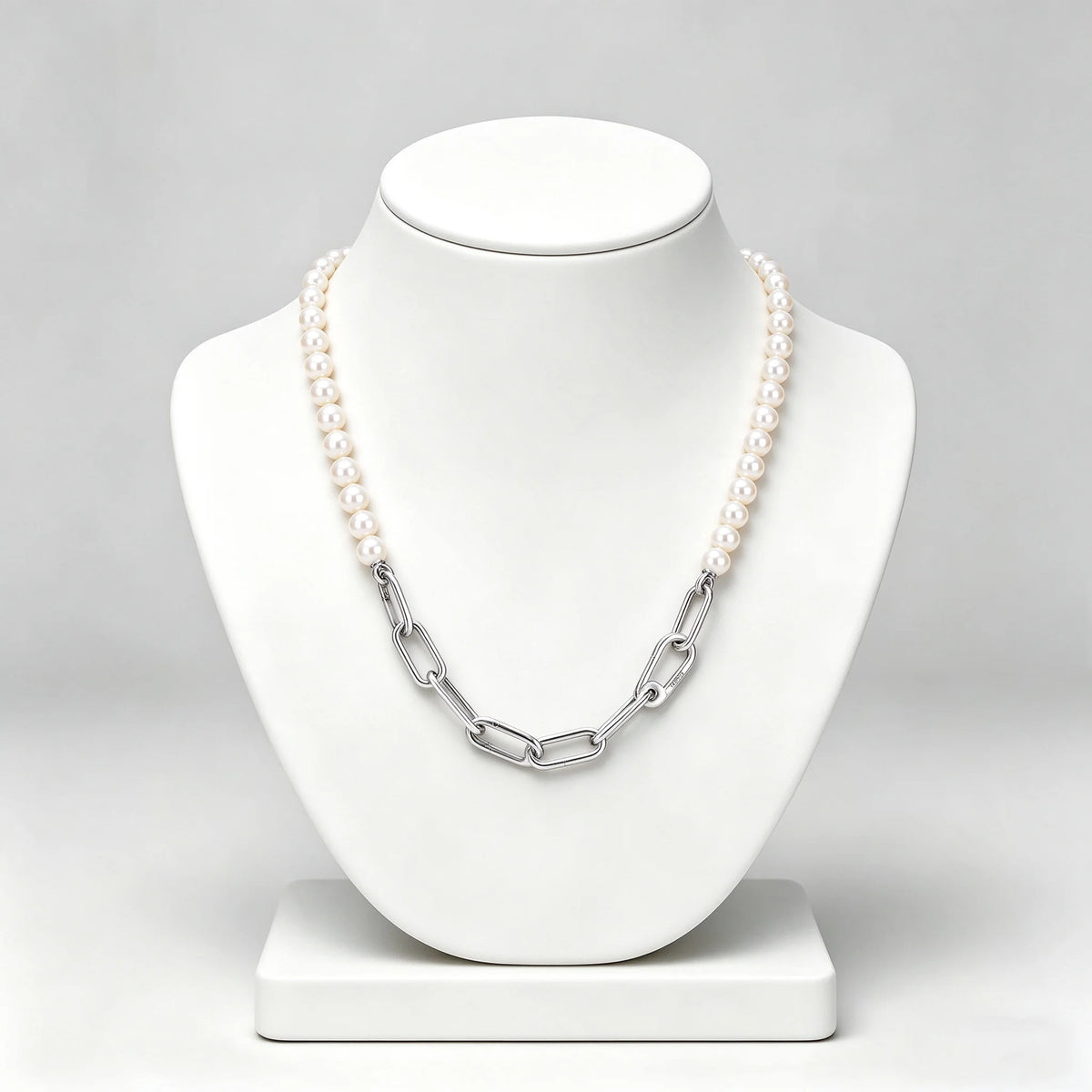 2026 New 925 Pure Silver Chain Y-shaped Necklace Two tone Splicing Necklace for Women's Fashion DIY Jewelry Gifts
