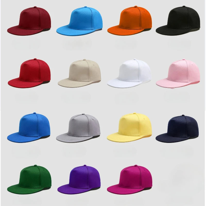 Custom 5-Piece Hip Hop Flat Brim Baseball Cap Set Printed Logo Snapback Hats for Men Women Travel Friendly Wholesale Gorros