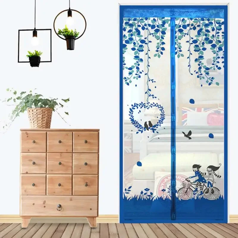 Summer Magnetic Mesh Net Door Curtain-Automatic Closing and Anti Mosquit-Quick and Easy to Install magnetic screen door mesh