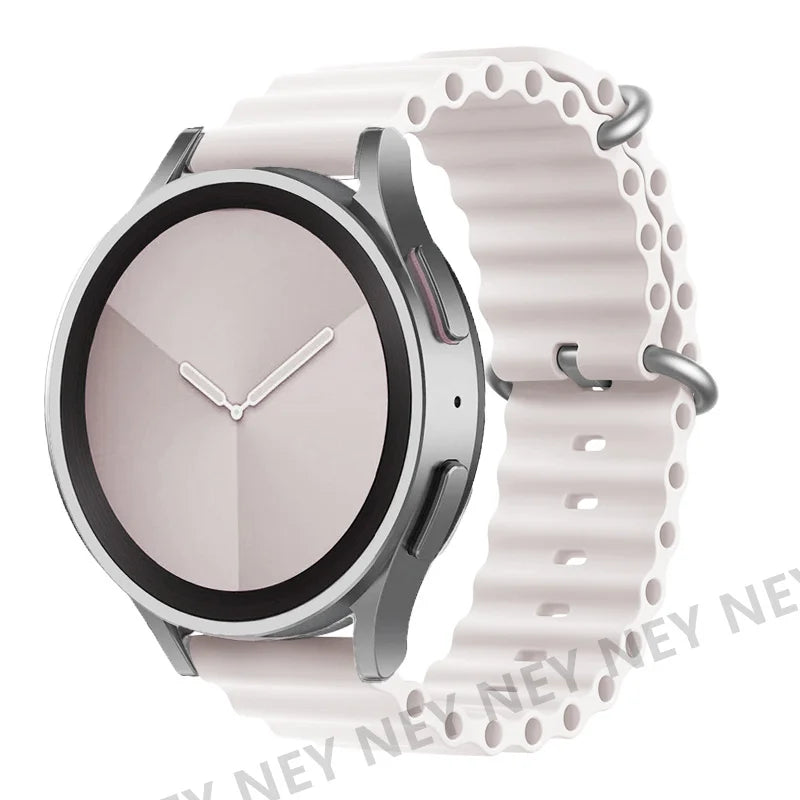 Ocean watch band For Samsung Galaxy Watch7 6 4-classic/5-Pro/active 2/Gear Silicone 22mm 20mm Bracelet Huawei GT 2 3 pro strap