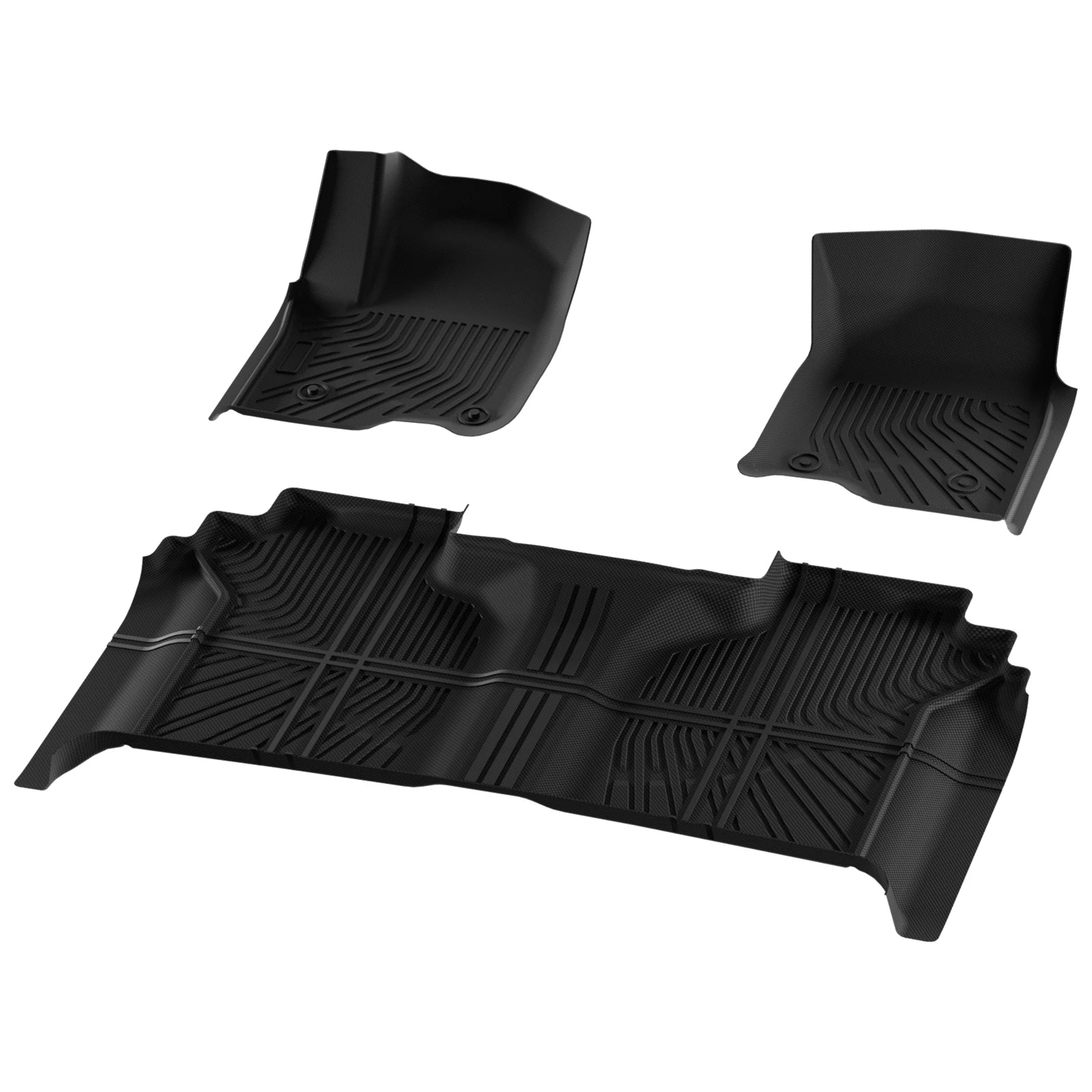 3Pcs Set Car Floor Mats for Sierra Silverado 1500 2019-2024 All Weather Automotive Floor Mats Waterproof Heavy Accessories