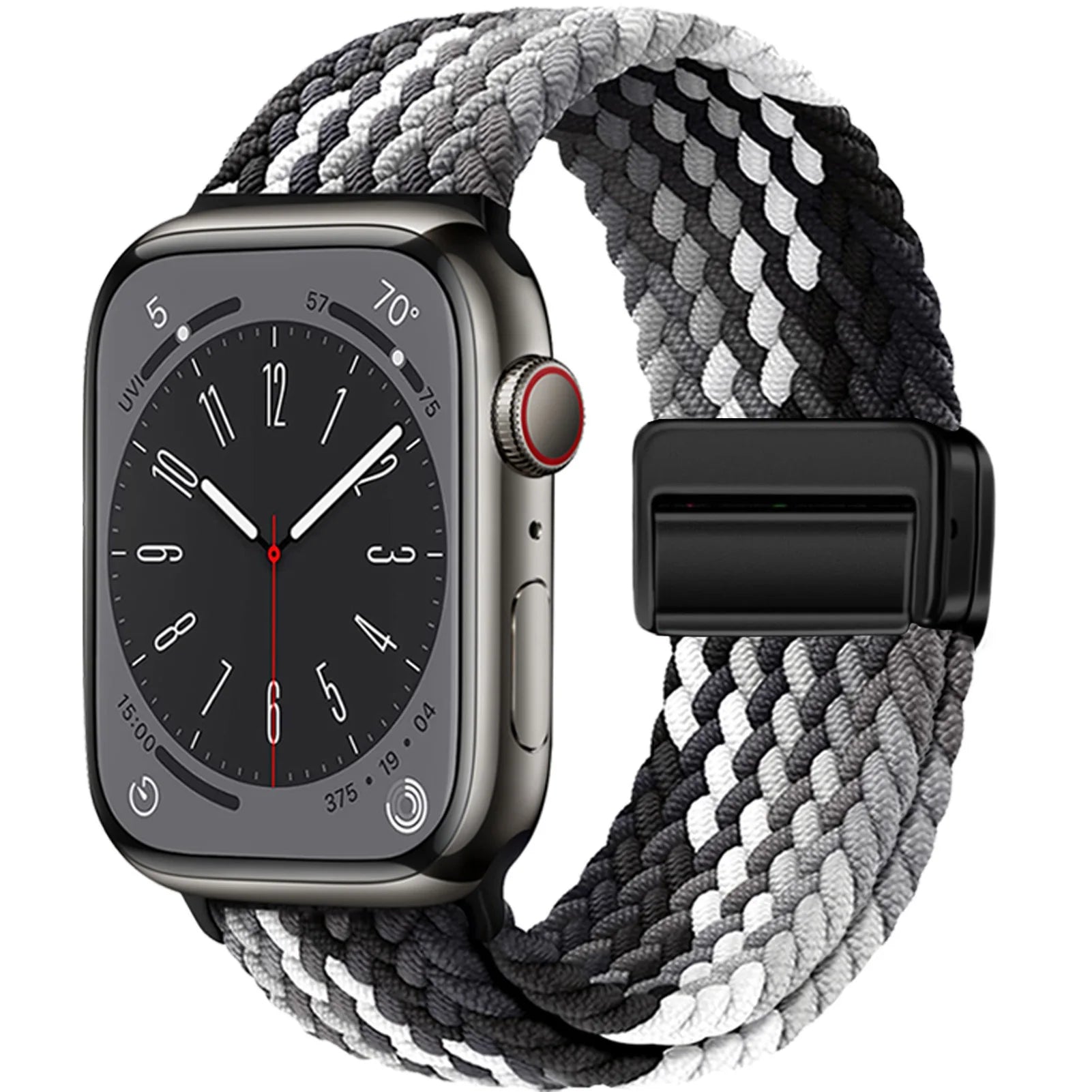 Nylon Strap For Apple Watch Band Ultra 44mm 40mm 45mm 49mm 41mm 44 mm magnetic buckle Braided Bracelet iWatch series 10 9 se 7 8