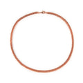 Vinterly Cuban Chain Long Necklace for Men Women Red Copper Adjustable 20/22 Inch Twisted Anti-scratch Jewelry Lobster Clasps