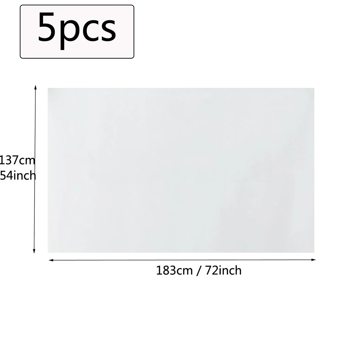 White Disposable Table Covers Cloth Tablecloth Easy Cleanup PE Plastic Rectangle Tablecloth for Party Wedding 10/5/2pcs