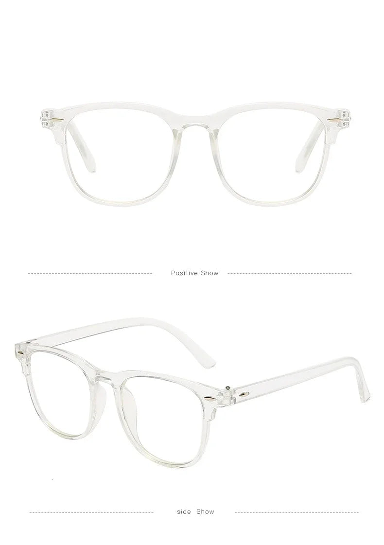 3 Pcs/Set Transparent Computer Glasses Frame Women Men Anti Blue Light Round Eyewear Blocking Glasses Optical Spectacle Eyeglass