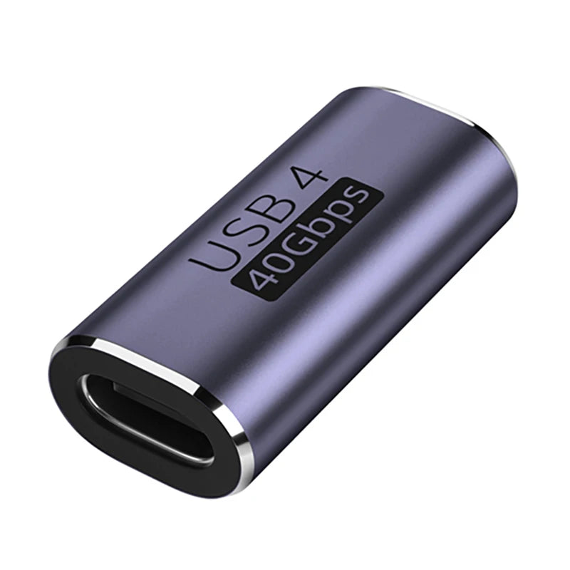 USB4.0 40Gbps OTG USB C 90 Degree Adapter 100W 5A Type C to Type C Fast Charging Converter USB C Data Adapter For Macbook 8K60HZ