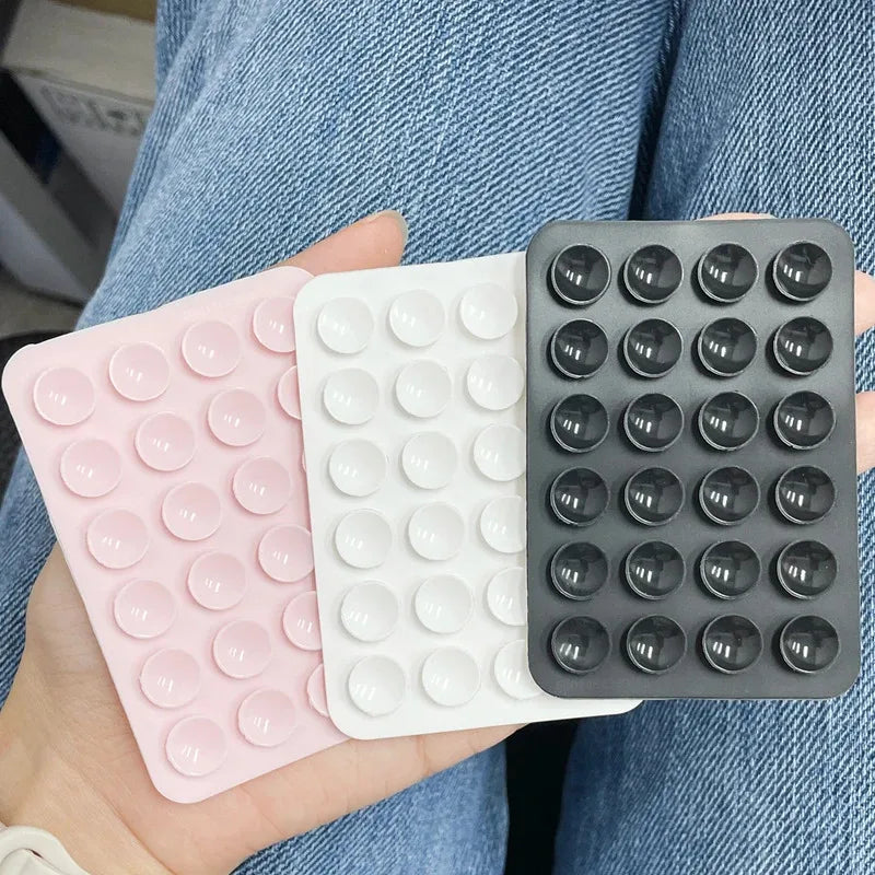 Candy Color Silicone Phone Mount - 3M Adhesive Backing & Non-Slip Suction Cup Stand for Selfies, Videos, Secure Phone Holder