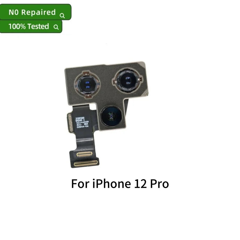 Tested Back Rear Camera For iPhone 11 12 Pro Max 13 14 15 Pro Max Mini 14 15 Plus Main Lens Flex Cable Camera Module Replacement