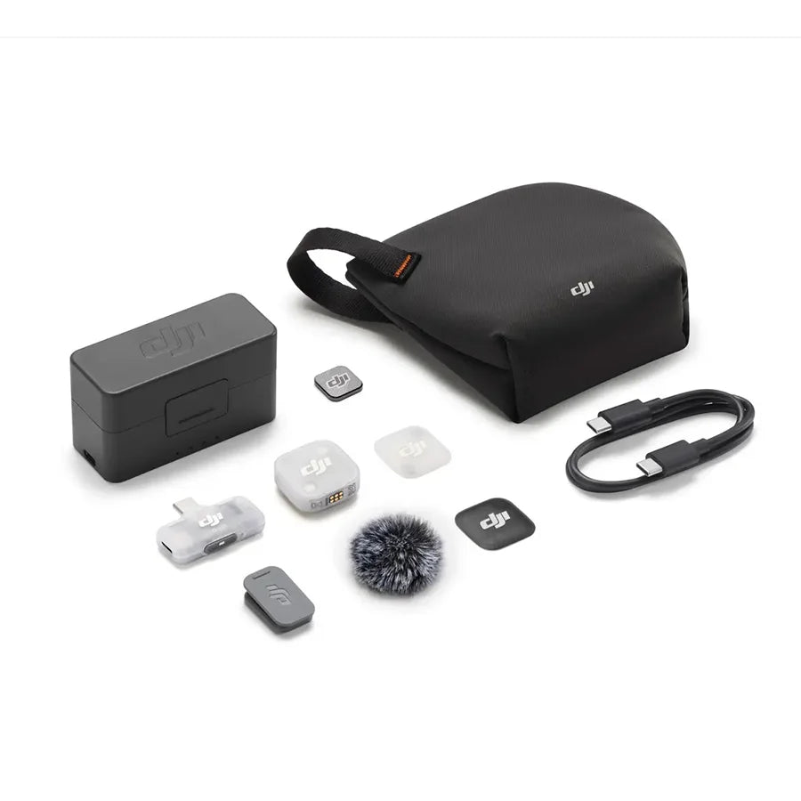 DJI Mic Mini 2 (2 TX + 1 RX + Charging Case) or (1 TX + 1 RX) or White Transmitter or with 1 Mobile RX Optional