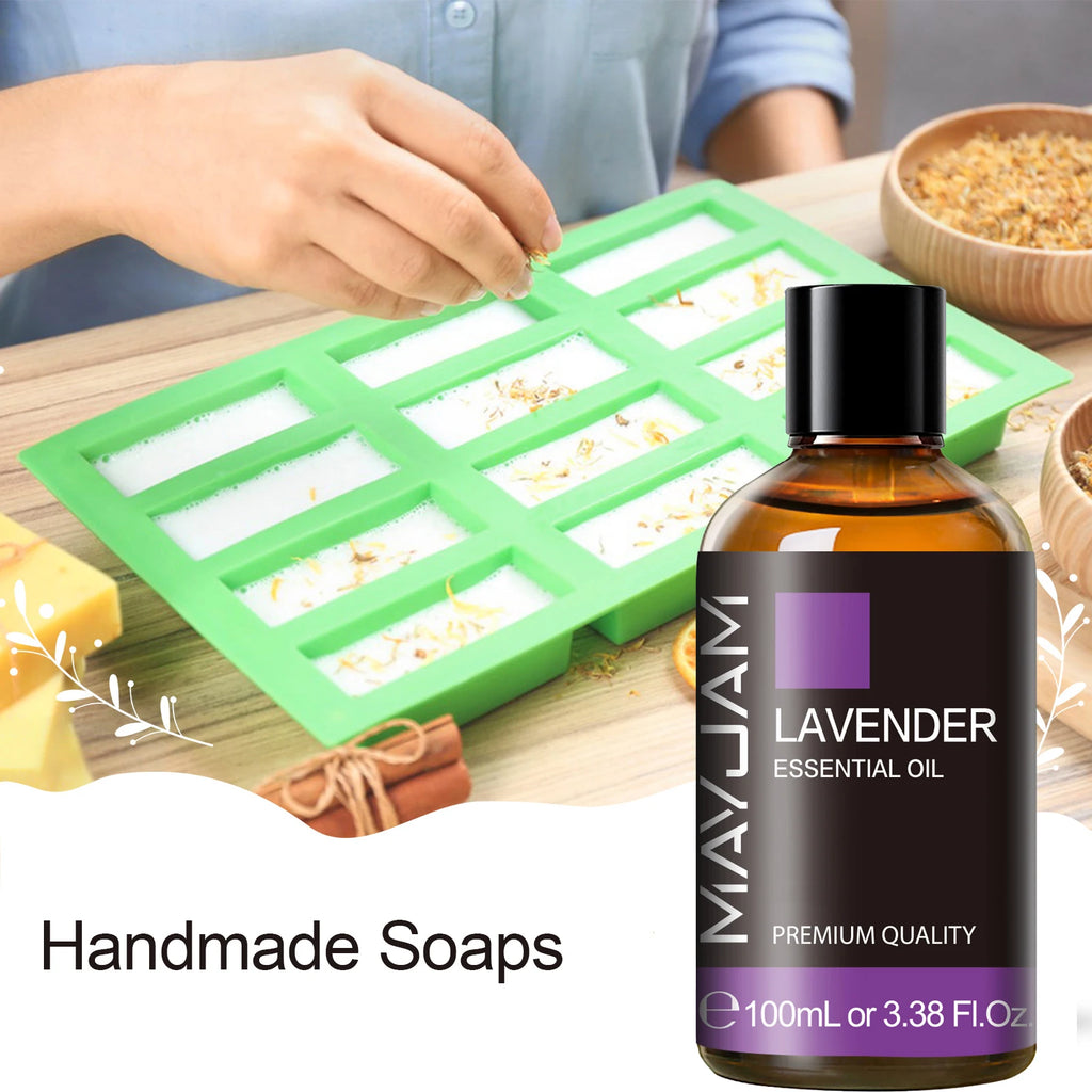 MAYJAM 100ml Premium Essential Oil Lavender Aroma for Humidifier Aromatic Diffusers Burner Making Scented Candle Handmade Soaps