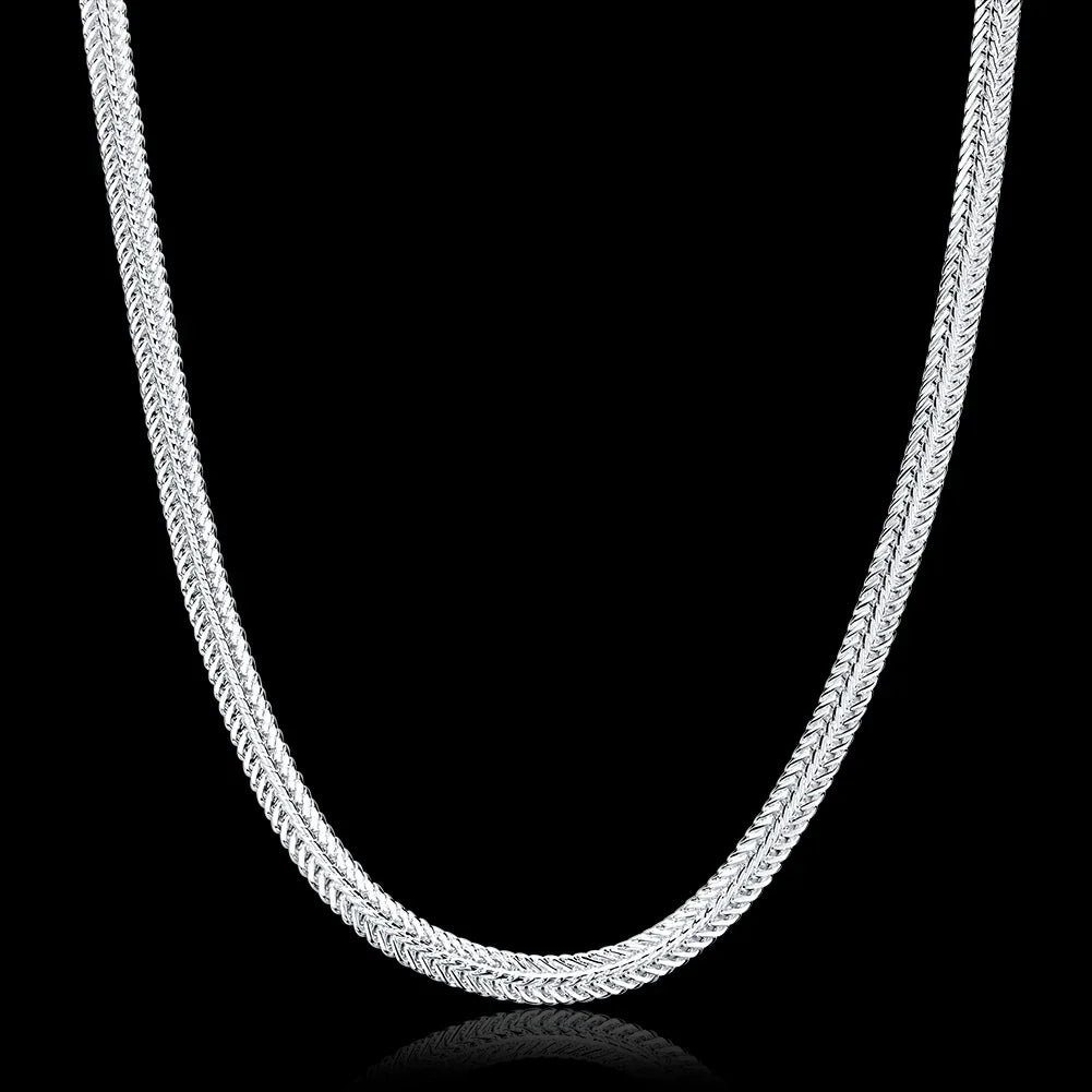 925 sterling silver Snake chain Necklace Noble for women men jewelry designer wedding engagement gifts 50/60cm wholesale price
