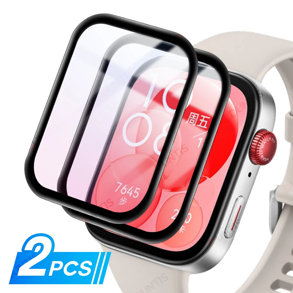 Screen Protector for Huawei Watch Fit 3 /4 3D Curved Screen Protector Huawei Watch Fit3/4 Ultra-HD Full Coverage Protective Film