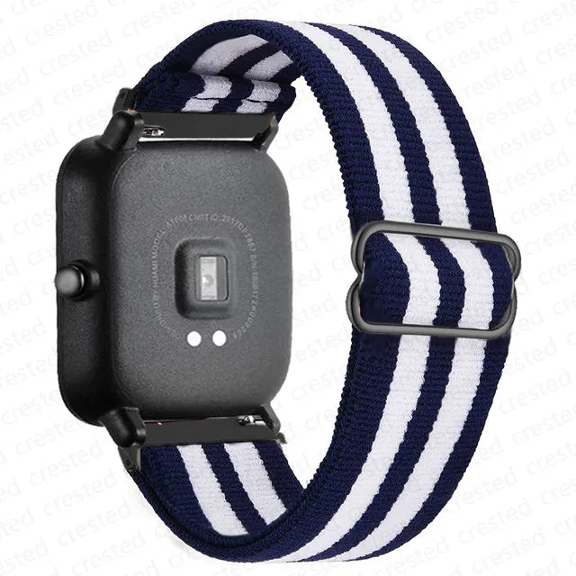 20mm/22mm Band For Amazfit GTS 4/2/GTS2 Mini/GTR/4/3/Pro/GTR2 Nylon Elastic Watch Bracelet Amazfit Bip 6 5/Active 2/Helio Strap