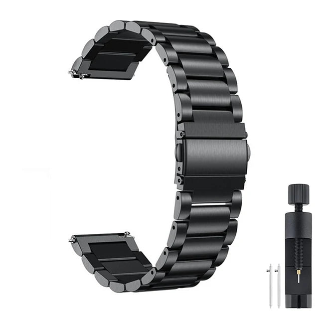 22mm 20mm Stainsteel Steel Strap For Samsung Galaxy 7 6 3 4 5 Pro Classic Metal Band For Huawei GT 4 46mm Amazfit Bip/GT/GTS/GTR