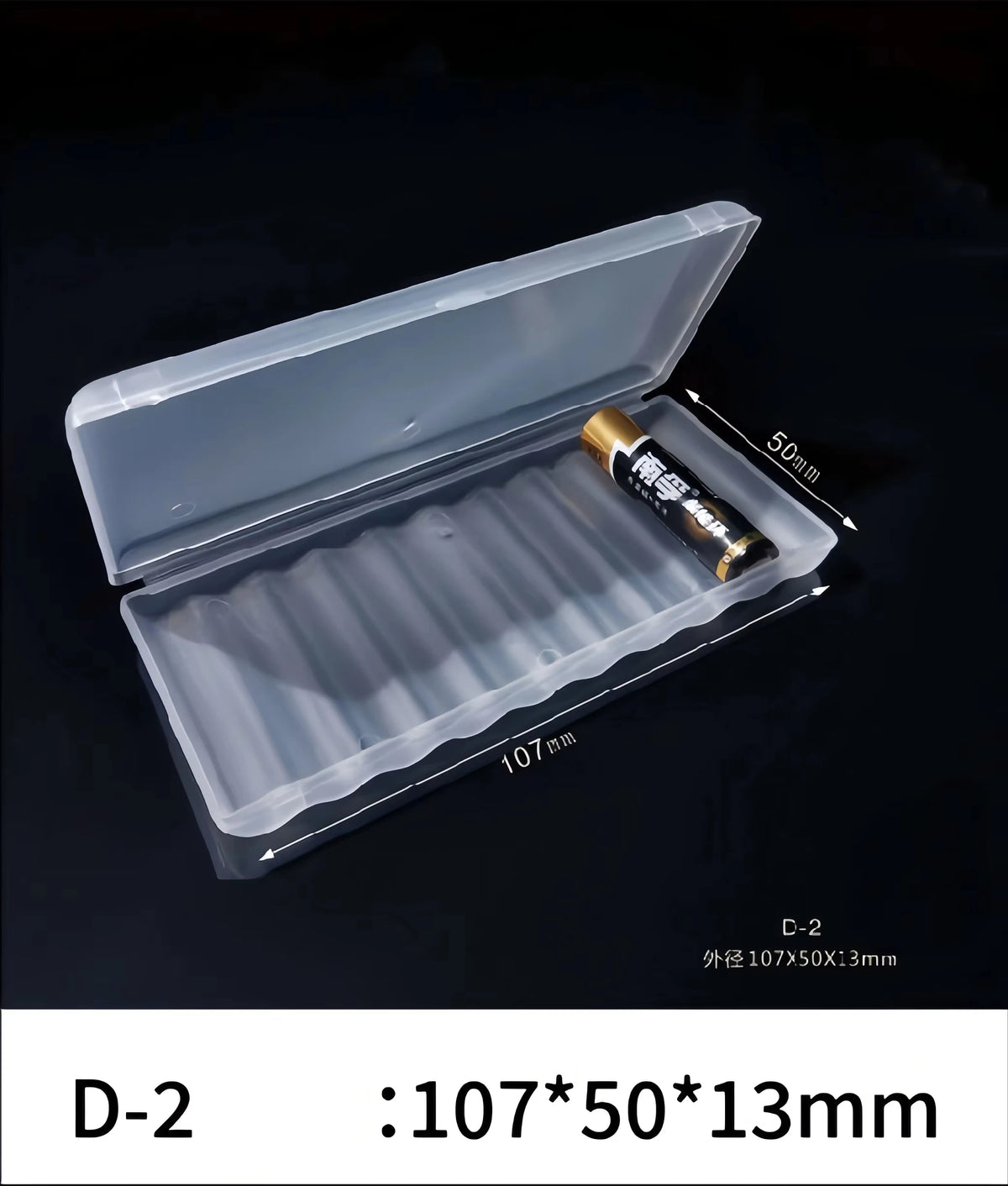 Waterproof Heavy-Duty 10 Slot Battery Case, Hard Plastic Organizer for AAA AA 18650 Batteries, Compact Travel Storage White,1PC