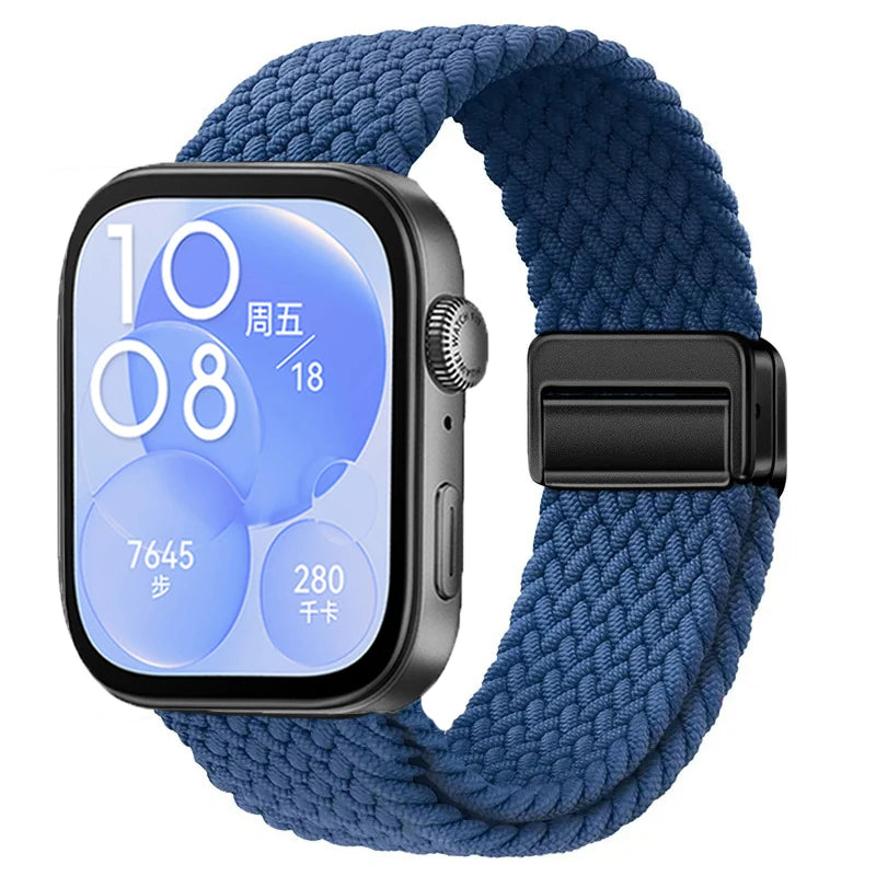 Magnetic Buckle Strap for Huawei Watch Fit 3/4/4 Pro Nylon Loop Bracelet Correa for Huawei Watch Fit 5/Fit 5 Pro Smart Wristband