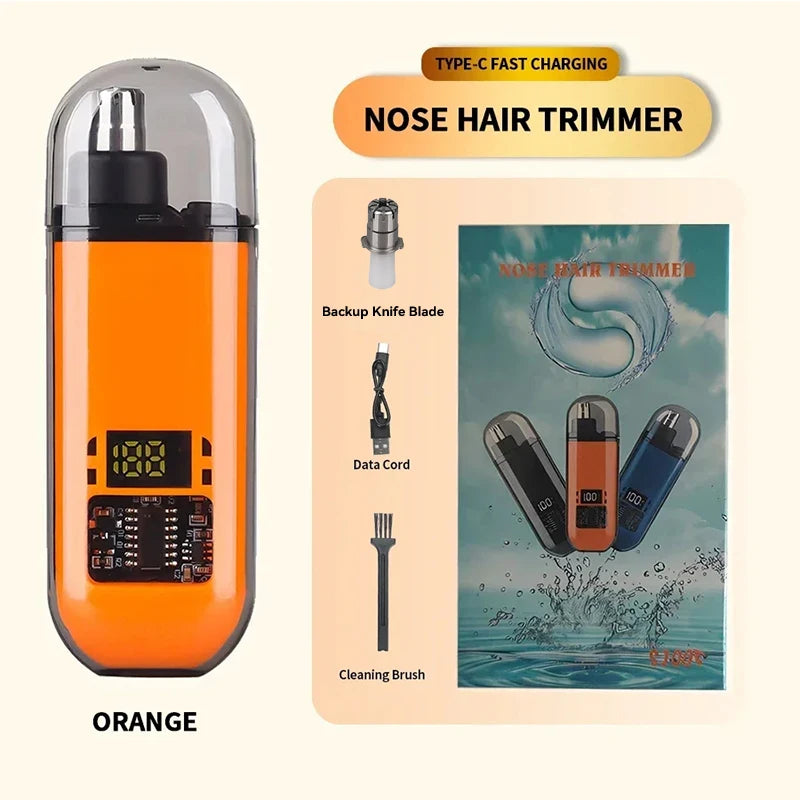 Rechargeable Nose Hair Trimmer and Facial Hair Remover for Men Nose Hair Shaver for Nasal Clearance - Portable Grooming Tool For