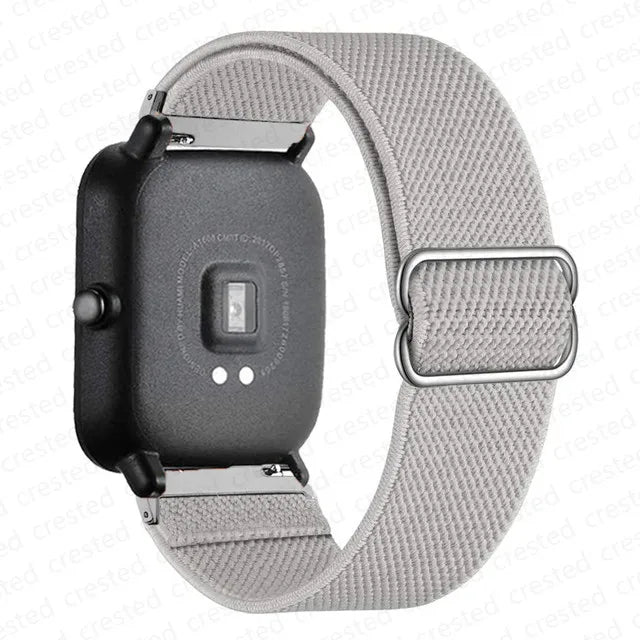 20mm/22mm Band For Amazfit GTS 4/2/GTS2 Mini/GTR/4/3/Pro/GTR2 Nylon Elastic Watch Bracelet Amazfit Bip 6 5/Active 2/Helio Strap
