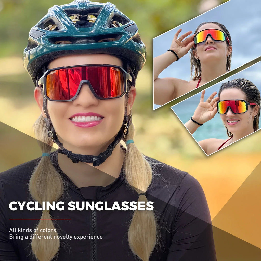 SCVCN New Cycling Sunglasses Men Road Driving Bike Glasses Outdoor Sports Mountain Climbing Women Bicycle Cycling UV400 Goggles